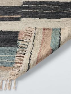 John Lewis Abstract Stripe Wool Rich Rug, Multi, Runner, L240 x W70cm - view 2, Multi