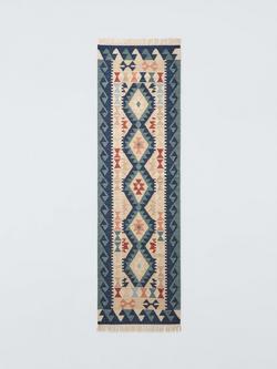 John Lewis Anika Kelim Wool Rich Rug, Multi, Runner, L240 x W70cm, Multi