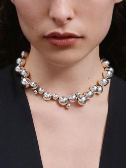 Georg Jensen Moonlight Grape Cluster Collar Necklace, Silver - view 2, Sterling Silver