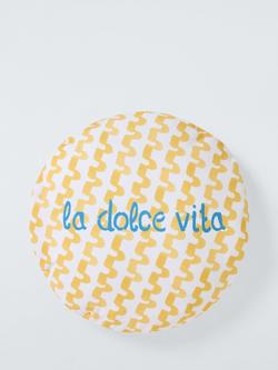 John Lewis Dolce Vita Round Cushion, Mimosa, Mimosa