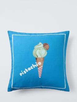 John Lewis Pistachio Indoor/Outdoor Cushion, Azure, Azure