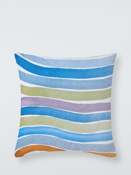 John Lewis Pool Stripe Indoor/Outdoor Cushion, Multi, Multi