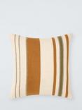 John Lewis Woven Stripe Indoor/Outdoor Cushion, Honey