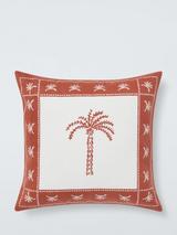 John Lewis Palm Border Indoor/Outdoor Cushion, Cayenne