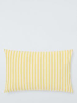 John Lewis Thin Stripe Indoor/Outdoor Cushion, Mimosa