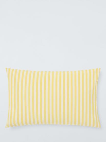 John Lewis Thin Stripe Indoor/Outdoor Cushion, Mimosa