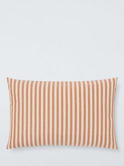John Lewis Thin Stripe Indoor/Outdoor Cushion, Sunset