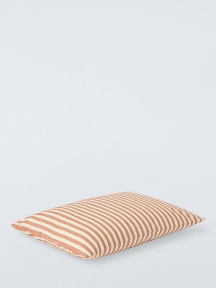 John Lewis Thin Stripe Indoor/Outdoor Cushion - view 2, Sunset