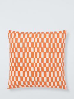 John Lewis Check Board Cushion, Sun