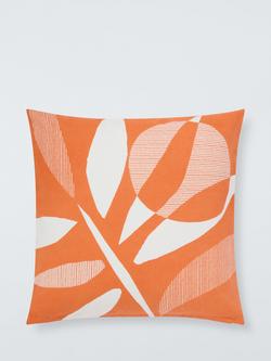 John Lewis Shady Palm Indoor/Outdoor Cushion, Sunset, Sunset