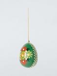 John Lewis Papier-Mâché Easter Egg Hanging Decoration, Green