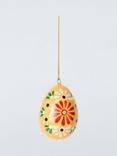John Lewis Papier-Mâché Easter Egg Hanging Decoration, Yellow