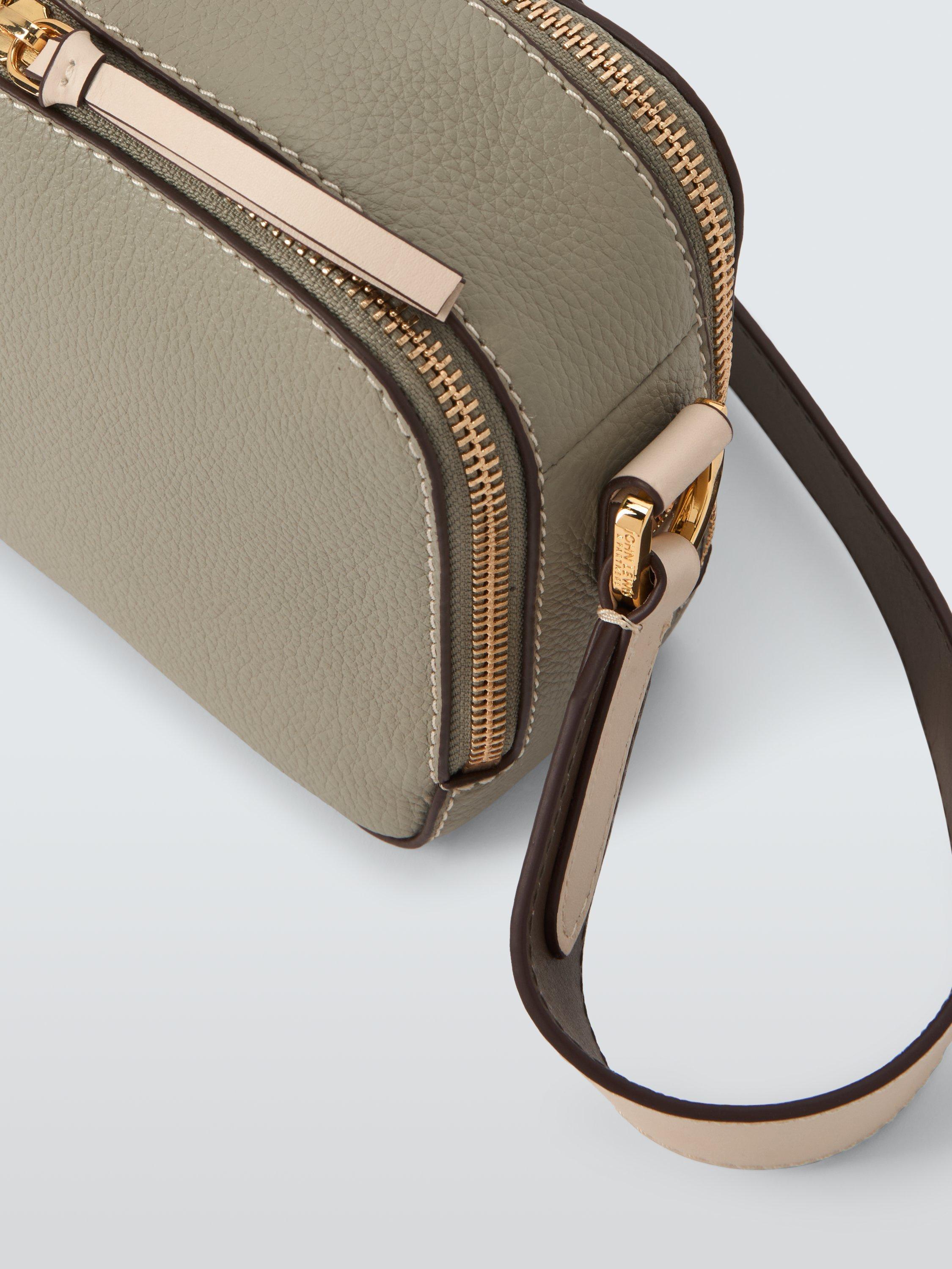 Product image 5 of 6, which shows John Lewis Leather Crossbody Camera Bag, Light Green