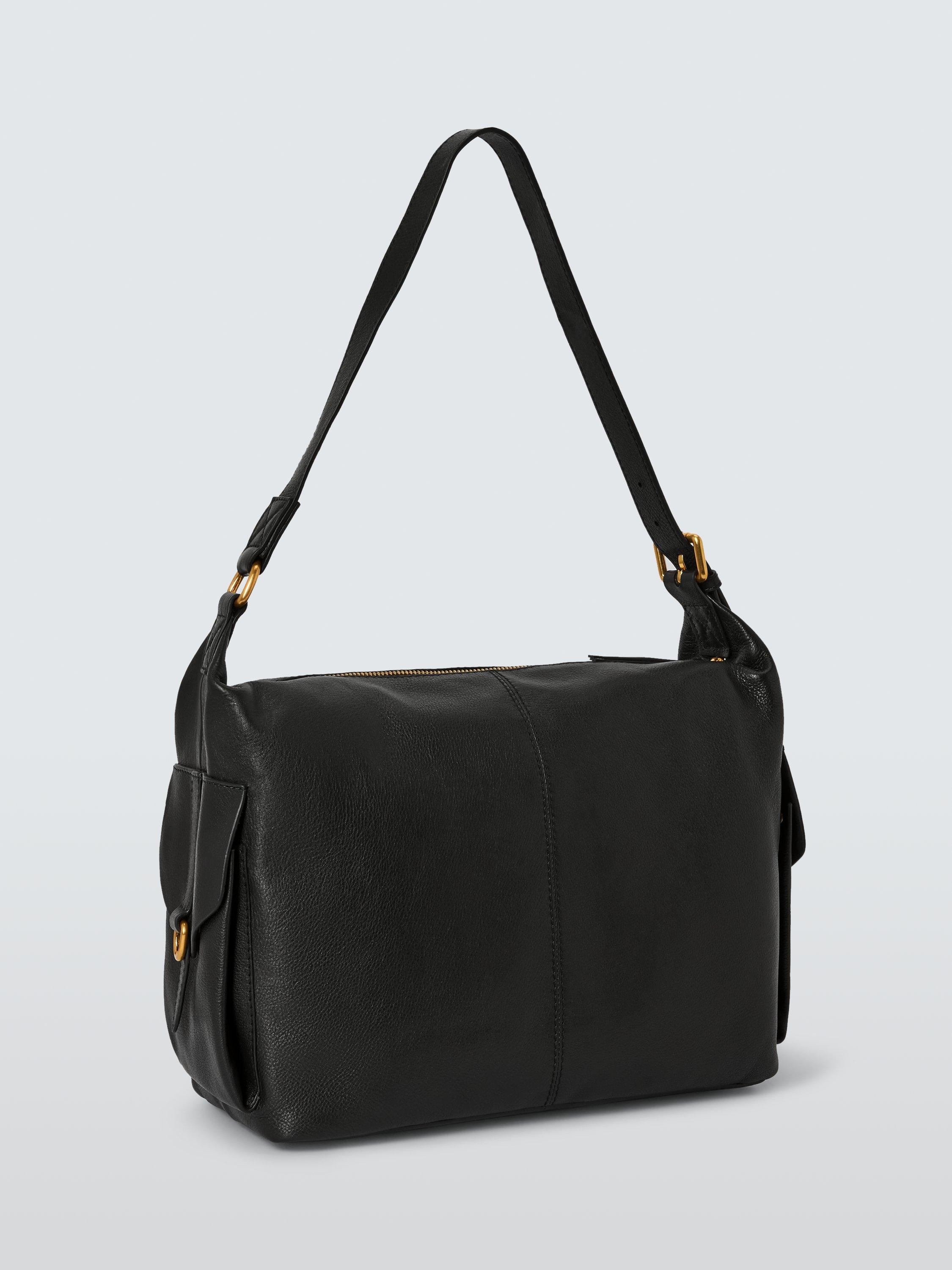 Product image 3 of 6, which shows John Lewis Elevated Utility Hobo Bag, Black