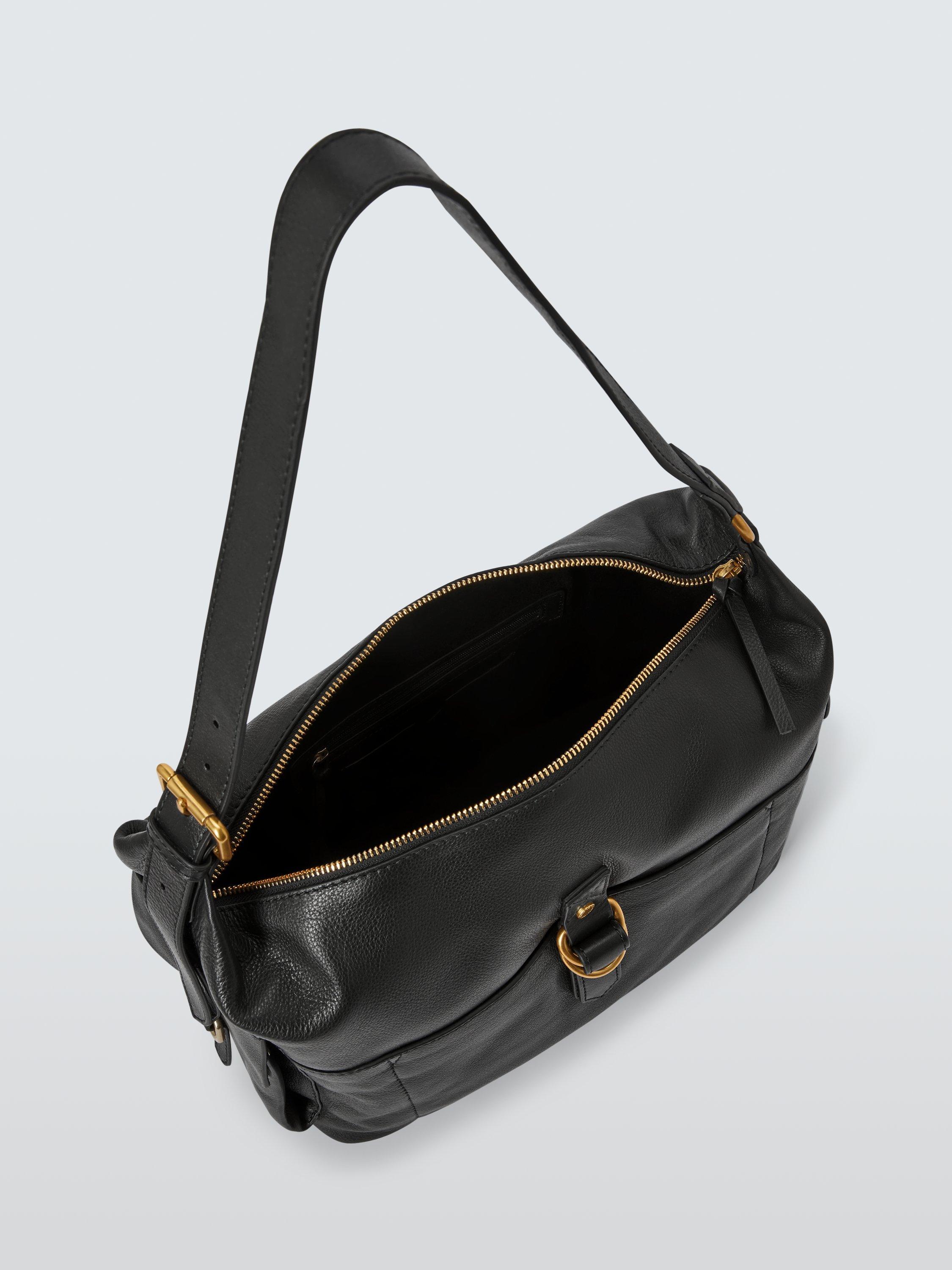Product image 4 of 6, which shows John Lewis Elevated Utility Hobo Bag, Black