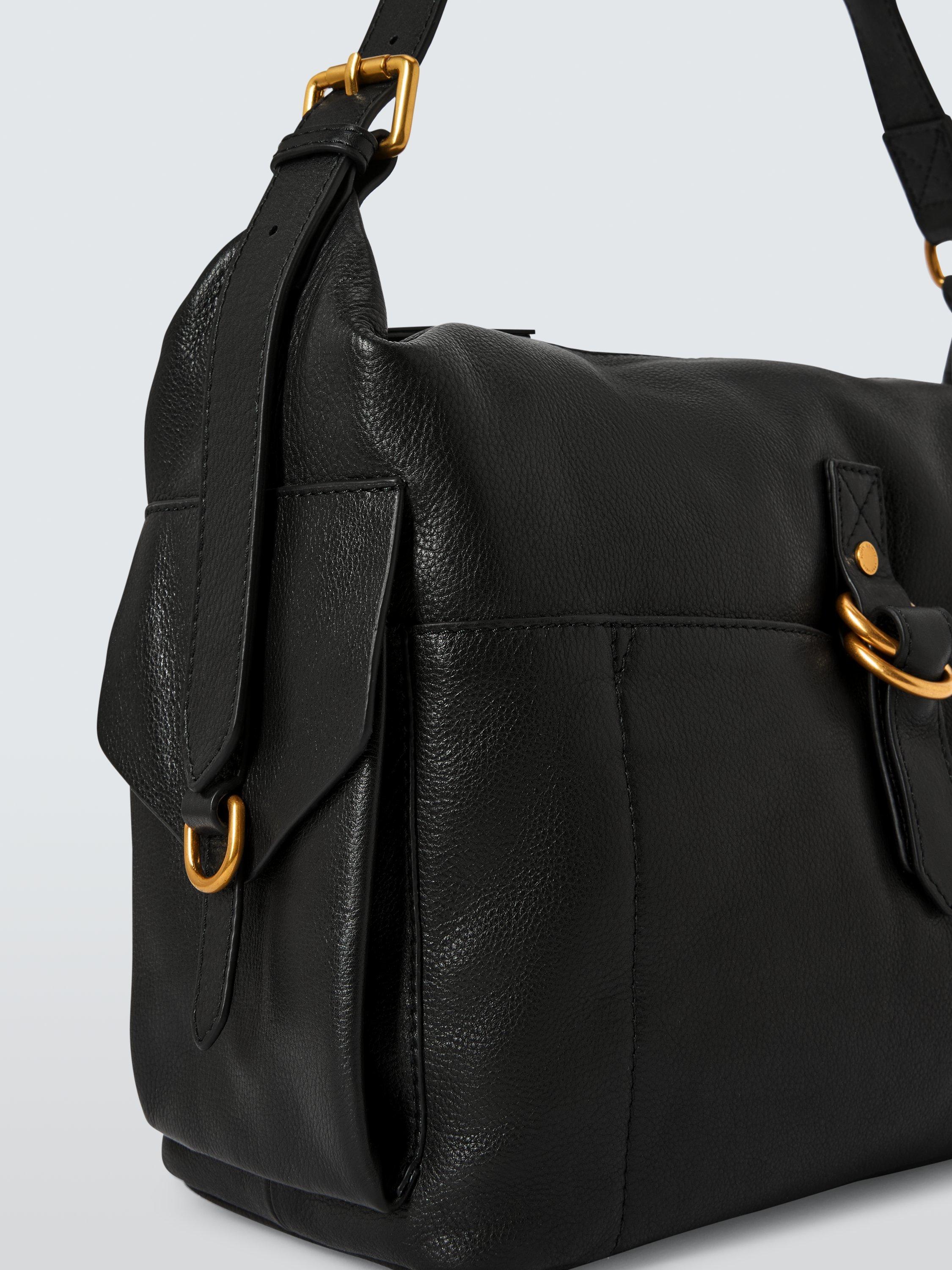 Product image 5 of 6, which shows John Lewis Elevated Utility Hobo Bag, Black