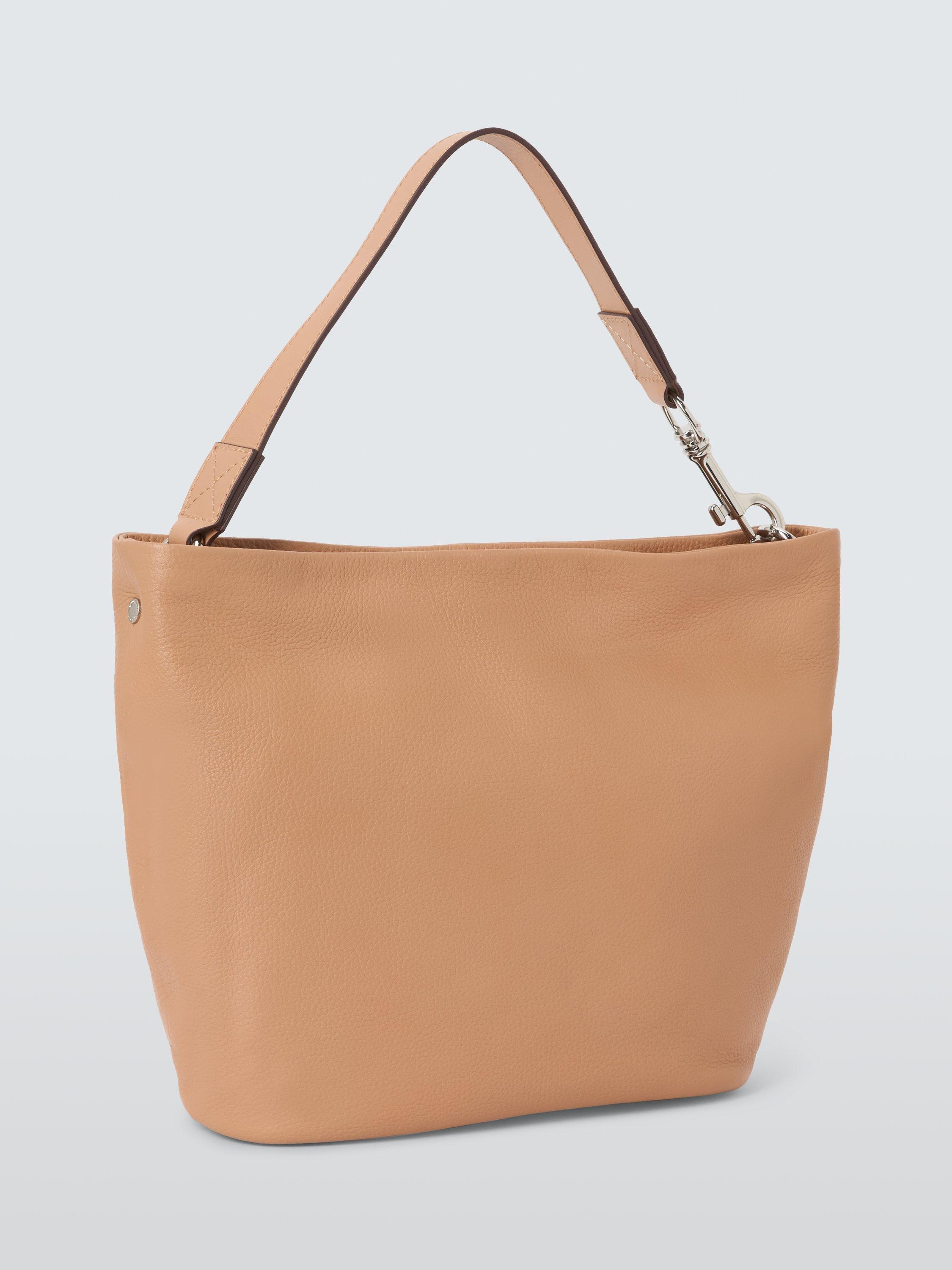 Product image 3 of 7, which shows John Lewis Fringe Strap Medium Leather Bag, Camel