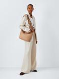 John Lewis Fringe Strap Medium Leather Bag, Camel