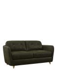 John Lewis Arlo Medium 2 Seater Leather Sofa Bed, Light Leg