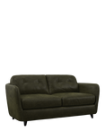 John Lewis Arlo Medium 2 Seater Leather Sofa Bed, Dark Leg