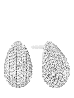 Sif Jakobs Jewellery Goccia Altro Cubic Zirconia Teardrop Stud Earrings, Silver