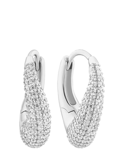Sif Jakobs Jewellery Glorenza Piccolo Cubic Zirconia Hoop Earrings, Silver