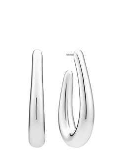 Sif Jakobs Jewellery Goccia Pianura Piccolo Demi Hoop Earrings, Silver