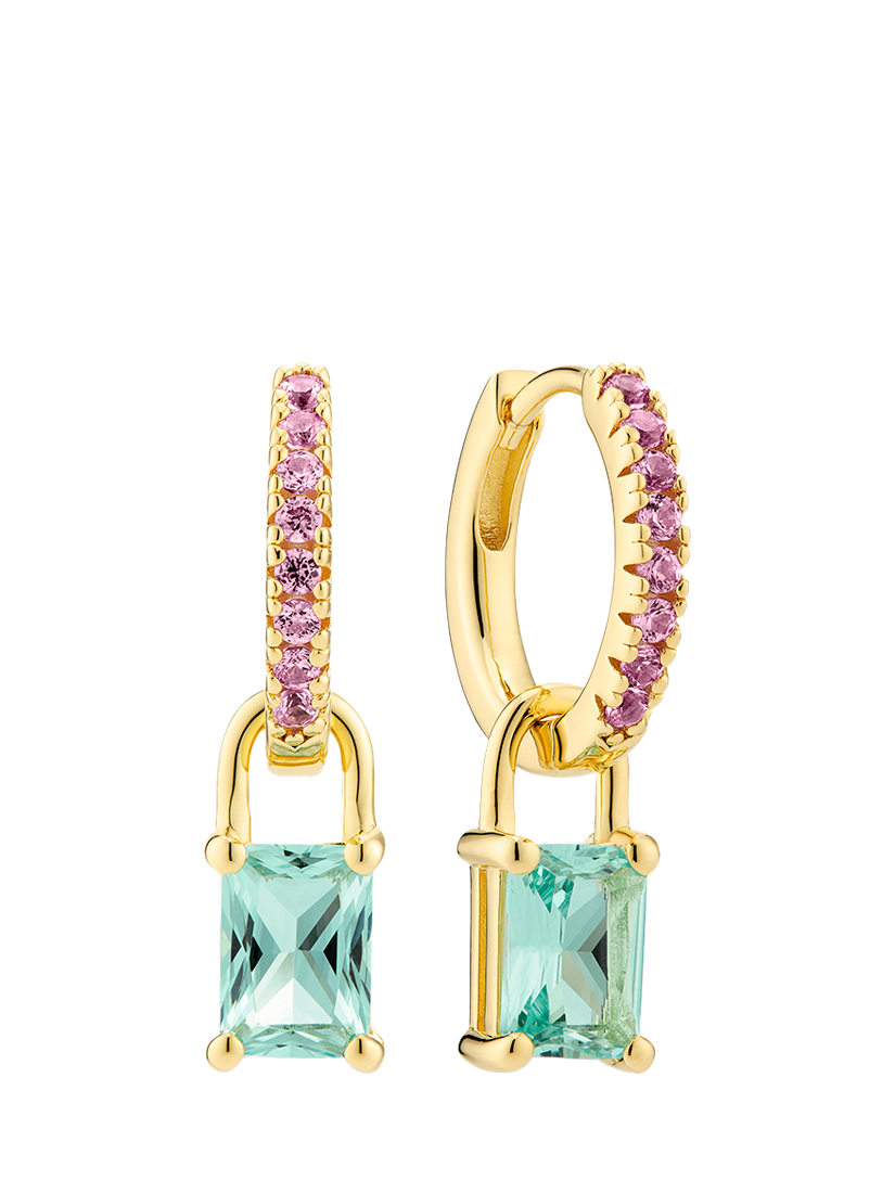 Product image 1 of 1, which shows Sif Jakobs Jewellery Roccanova Cubic Zirconia Drop Earrings, Gold/Multi