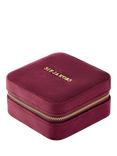 Sif Jakobs Jewellery Velvet Zip Box, Burgundy