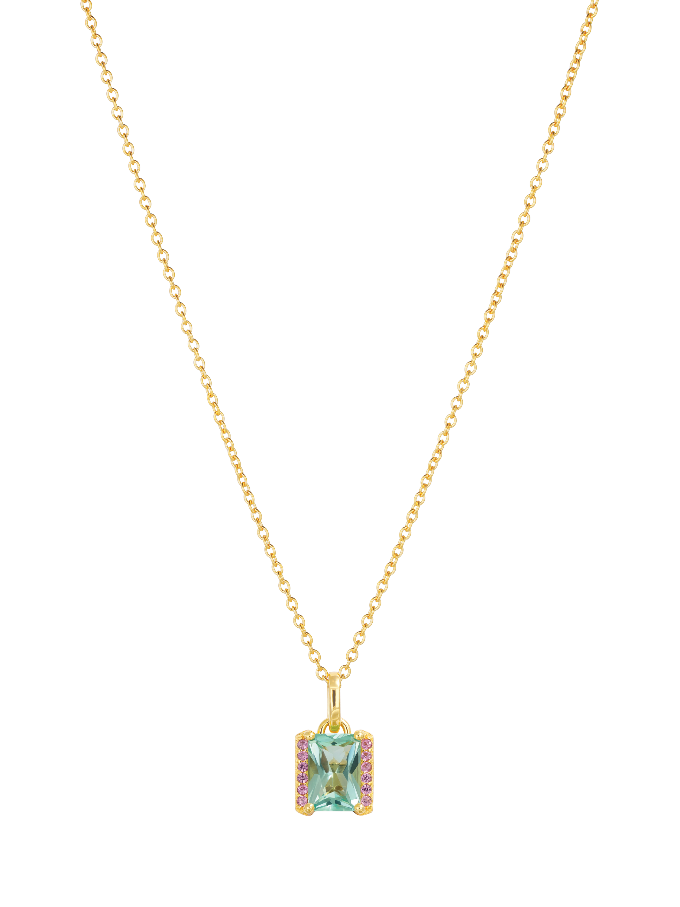 Product image 1 of 1, which shows Sif Jakobs Jewellery Roccanova Cubic Zirconia Pendant Necklace, Gold/Multi
