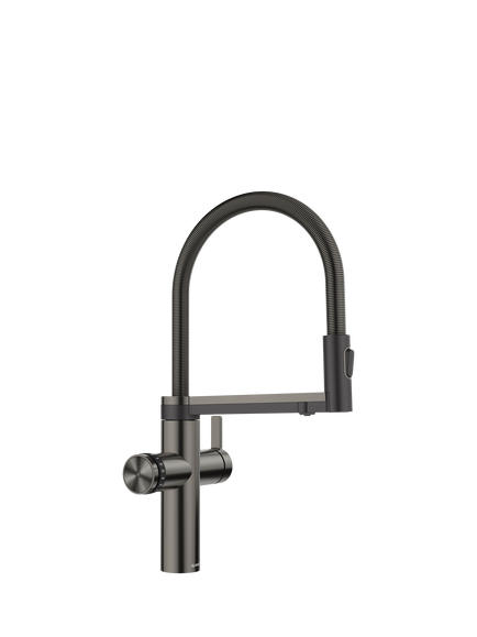 BLANCO Choice Icona Instant Boiling Hot Water Pull-Out Swivel Spout Single Lever Kitchen Tap, Dark Steel - view 2, 