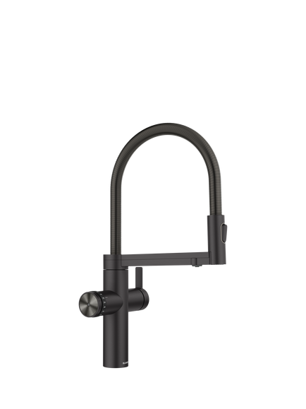 BLANCO Choice Icona Instant Boiling Hot Water Pull-Out Swivel Spout Single Lever Kitchen Tap, Matt Black - view 2, 
