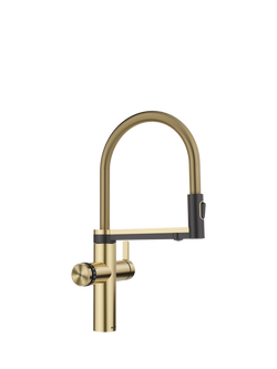 BLANCO Choice Icona Instant Boiling Hot Water Pull-Out Swivel Spout Single Lever Kitchen Tap, Satin Gold - view 2, 