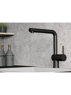 BLANCO Linus Swivel Spout Single Lever Kitchen Mixer Tap, Satin Dark Steel - view 2, Satin Dark Steel