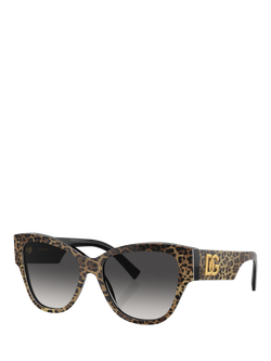 Dolce & Gabbana DG4449 Women's Butterfly Sunglasses, Brown, Brown