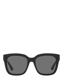 Gucci GC002015 Women's Square Sunglasses, Black/Grey - view 2, Black/Grey