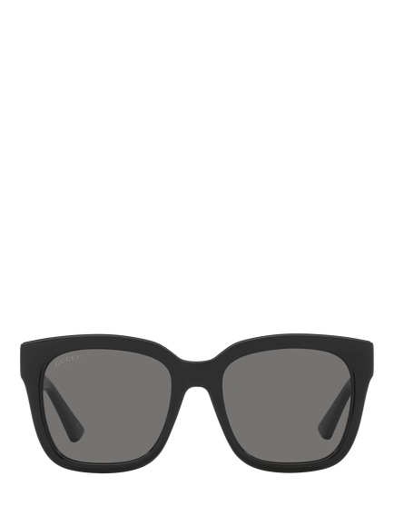 Gucci GC002015 Women's Square Sunglasses, Black/Grey - view 2, Black/Grey