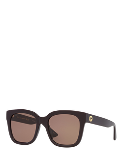 Gucci GC002015 Women's Square Sunglasses, Burgundy, Burgundy