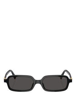 Miu Miu 0MU11Z Rectangular Sunglasses, Black - view 2, Black