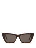 Yves Saint Laurent SL 276 Women's Mica Cat's Eye Sunglasses, Tortoise/Brown