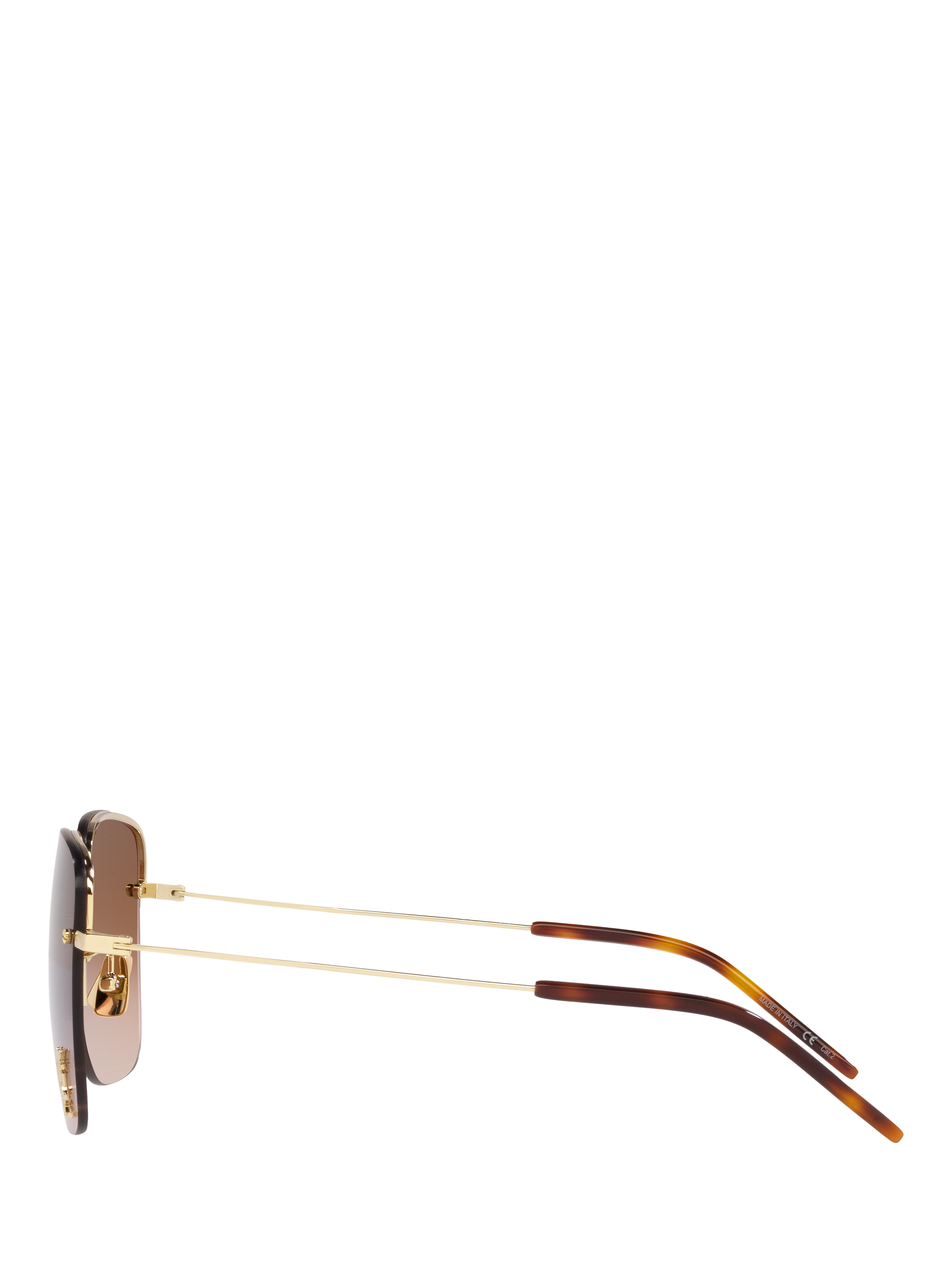 Product image 3 of 4, which shows Yves Saint Laurent YS000348 Women's Square Sunglasses, Gold