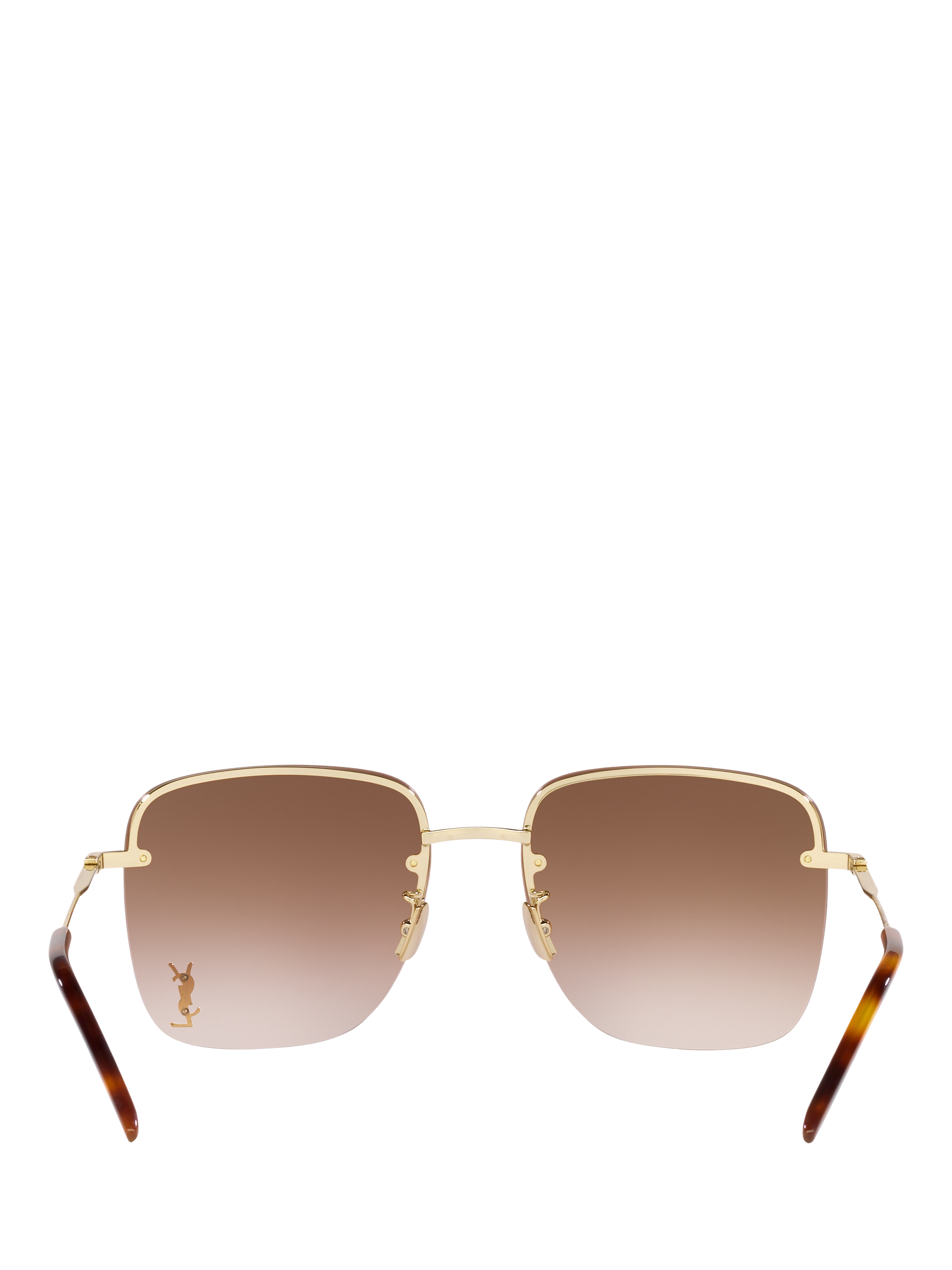 Product image 4 of 4, which shows Yves Saint Laurent YS000348 Women's Square Sunglasses, Gold