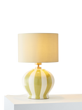 John Lewis Burano Striped Ceramic Table Lamp, Pistachio