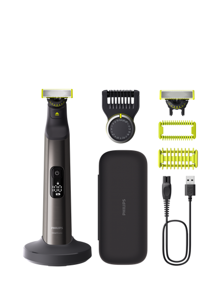 Philips OneBlade Pro 360 QP6652/61 Men's Shaver, Black/Green, Black/Green