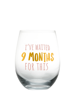 Pearhead "9 Months" Wine Glass, Multi