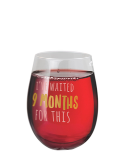 Pearhead "9 Months" Wine Glass - view 2, Multi