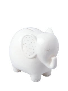 Pearhead Kids' Ceramic Elephant Money Bank