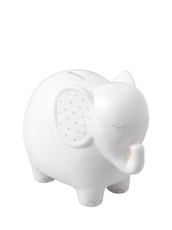Pearhead Kids' Ceramic Elephant Money Bank, Multi