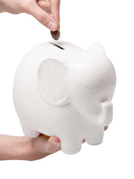 Pearhead Kids' Ceramic Elephant Money Bank - view 2, Multi