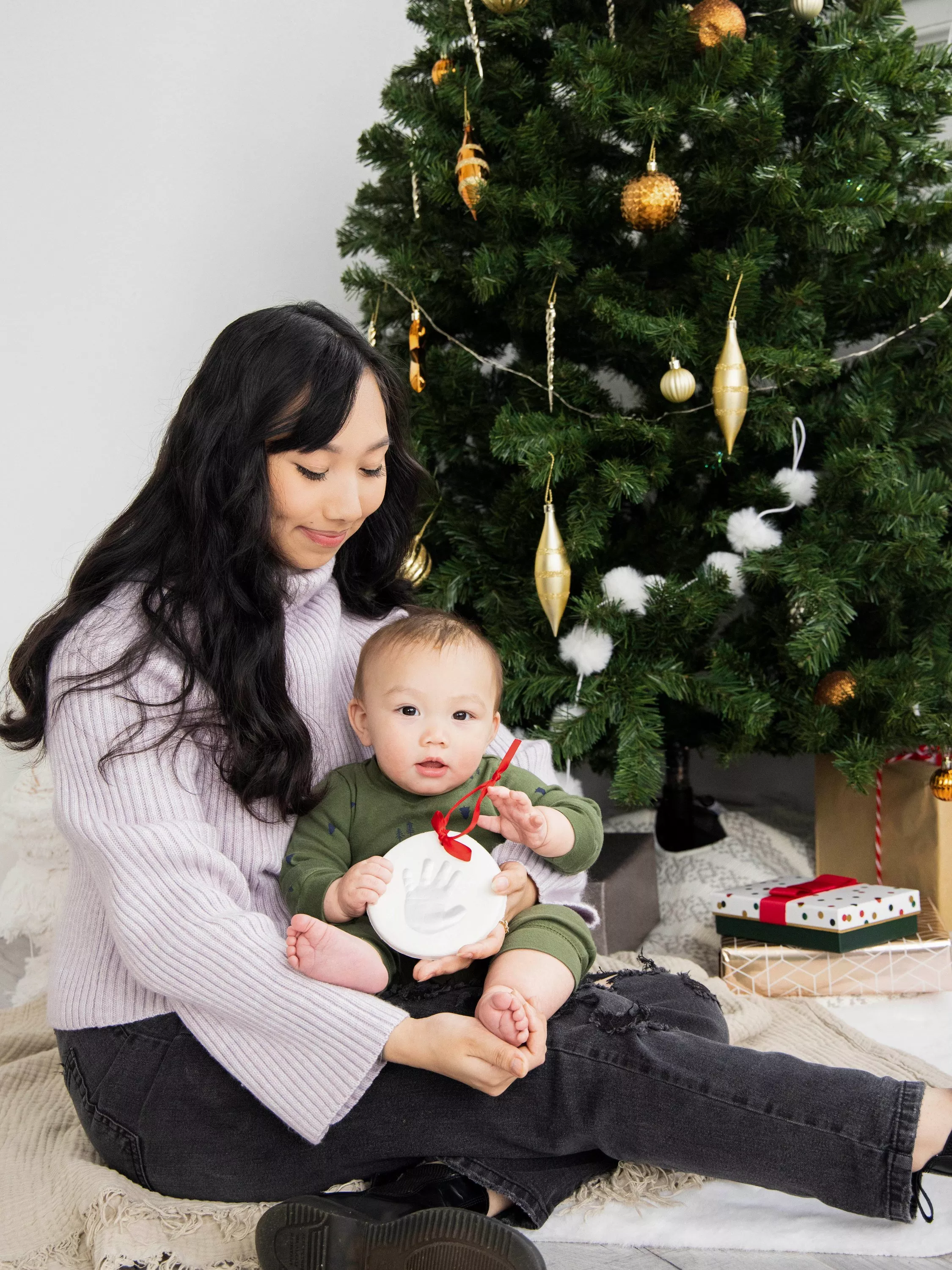 thumbnail image 2 of Kate & Milo Handprint And Footprint Heart Keepsake, Baby's Christmas 2 of 11